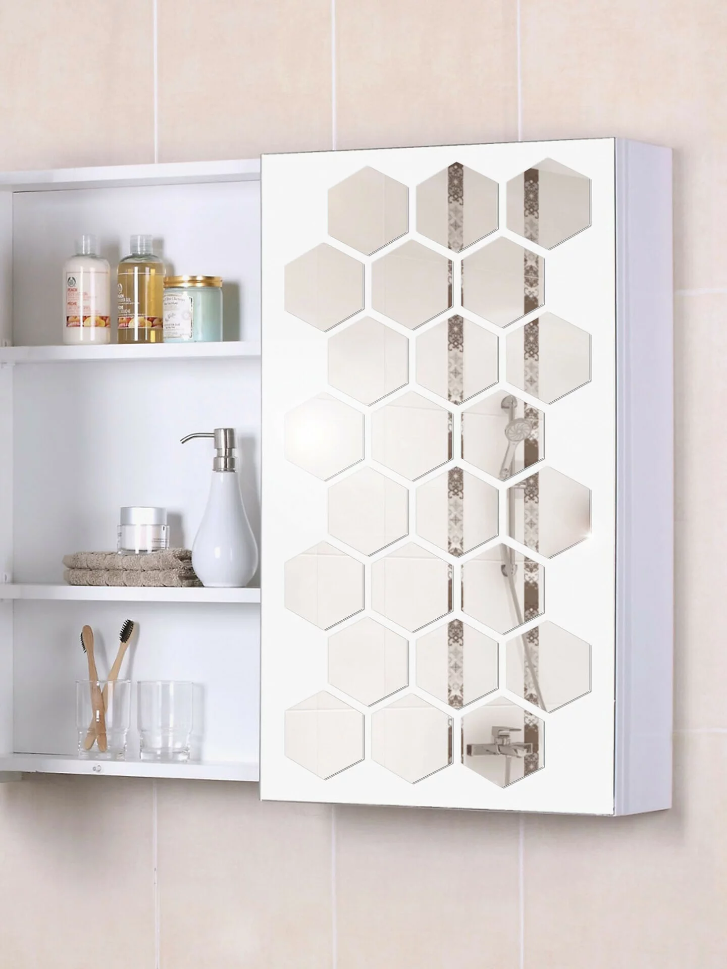 Дзеркальний настінний декор "Соти"