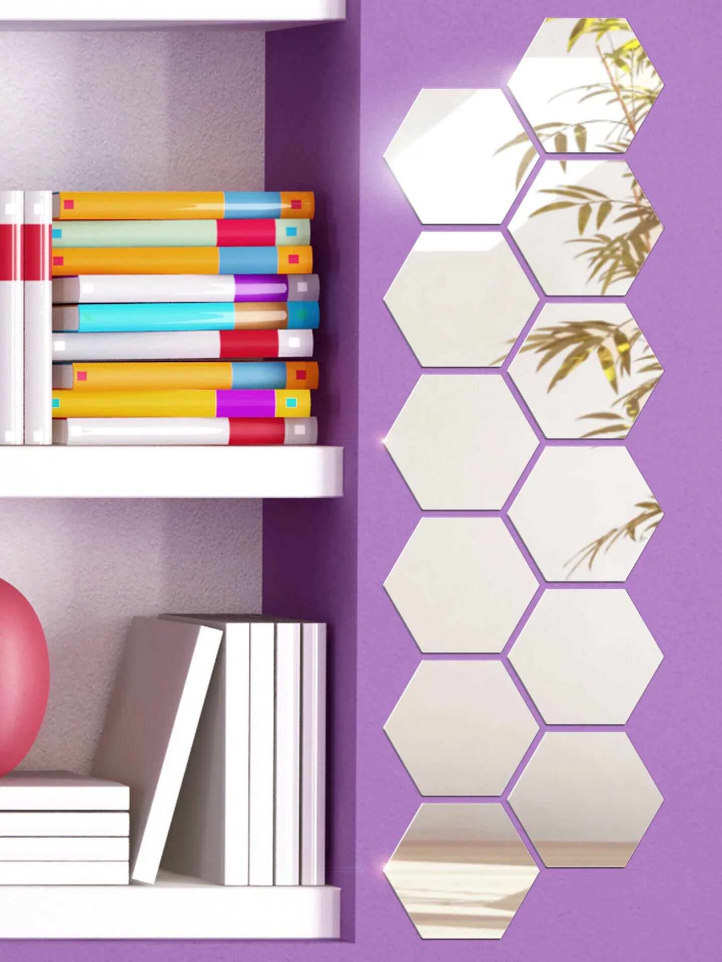 21.webp Дзеркальний настінний декор "Соти"