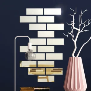 Дзеркальний настінний декор "Цеглини"