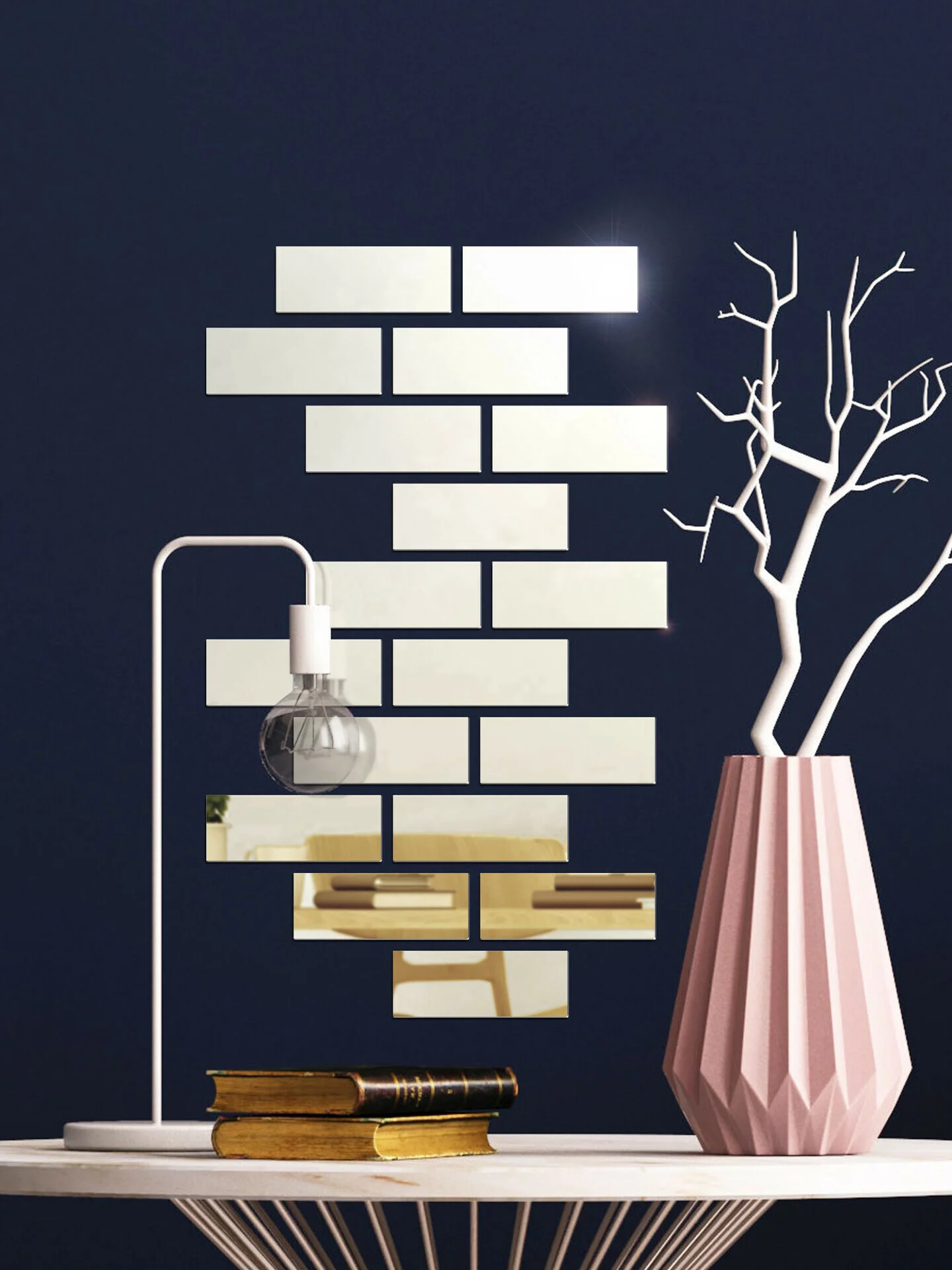 31.webp Дзеркальний настінний декор "Цеглини"