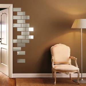 Дзеркальний настінний декор "Цеглини"