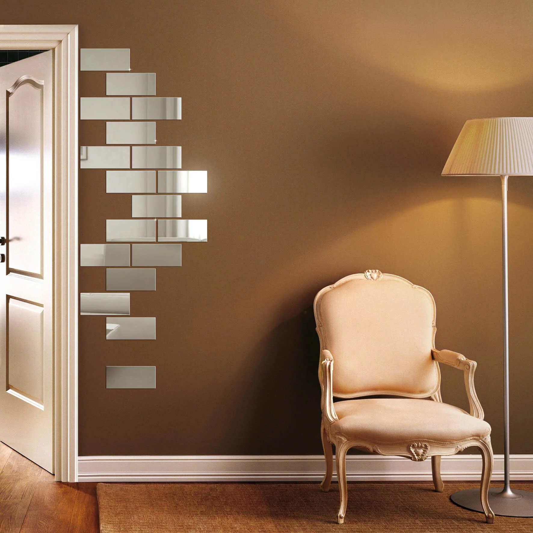 41.webp Дзеркальний настінний декор "Цеглини"