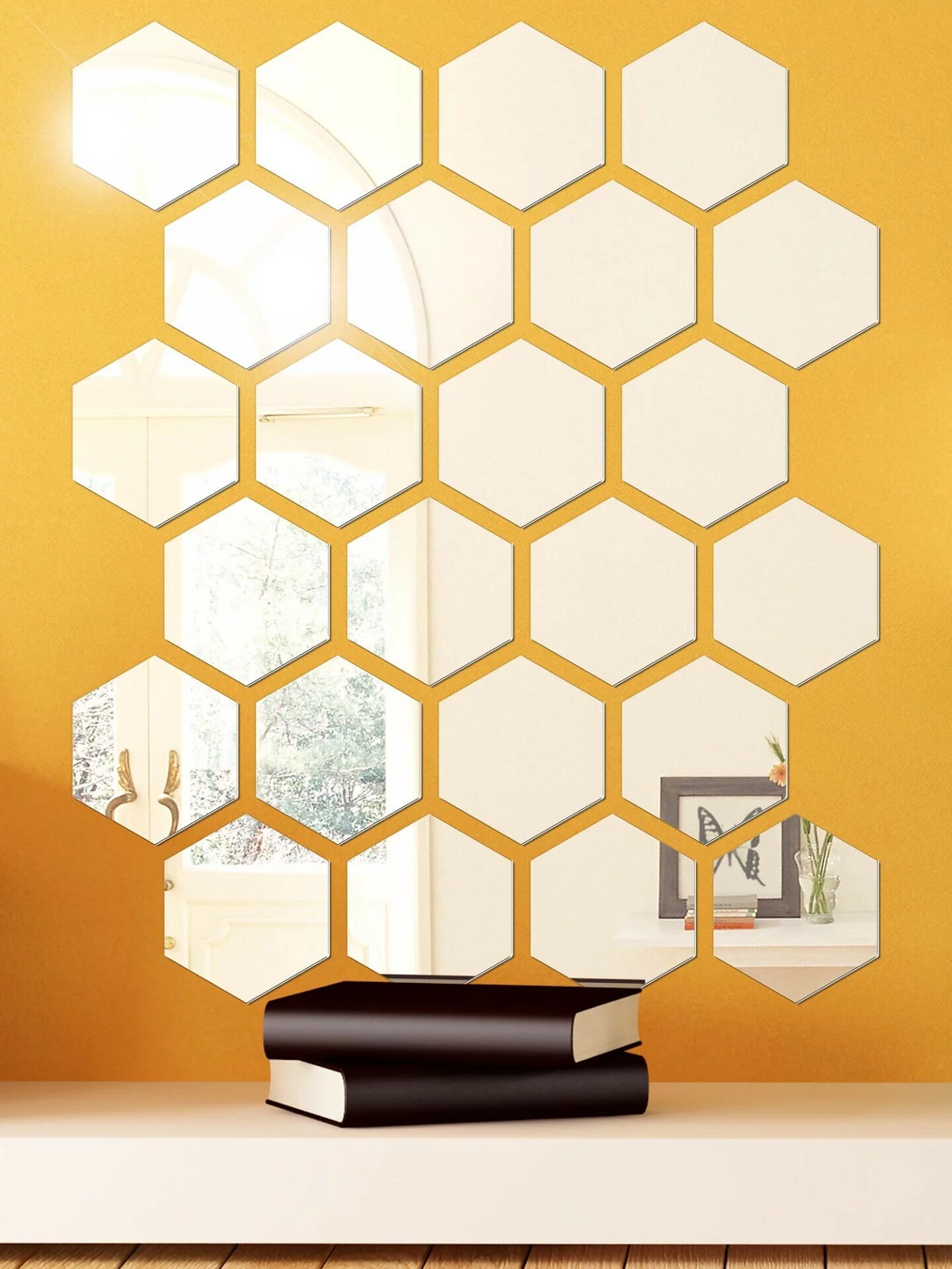 5.webp Дзеркальний настінний декор "Соти"