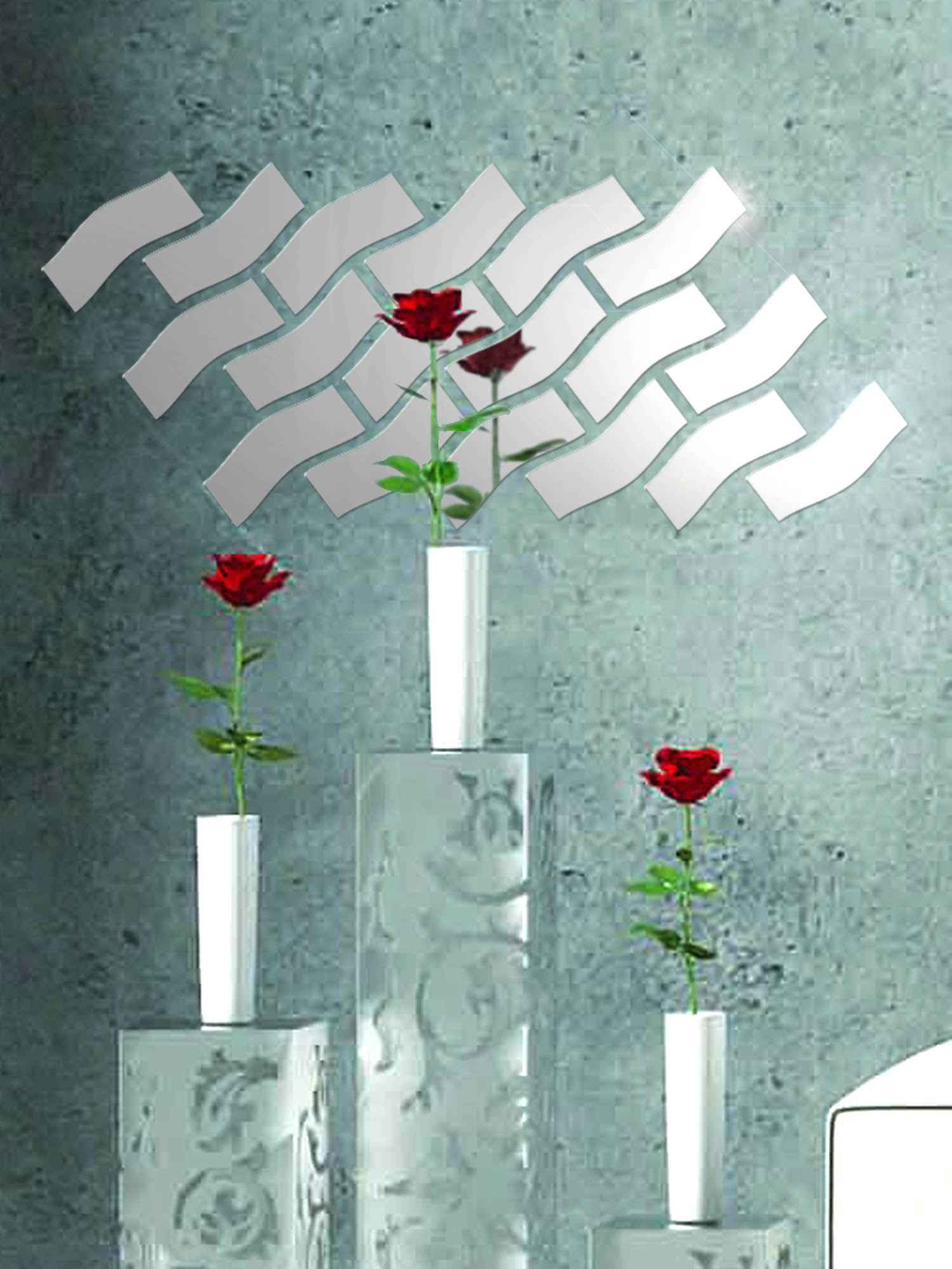 Дзеркальний настінний декор "Хвиля"