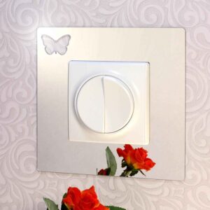 Дзеркальний декор рамка під вимикач №14
