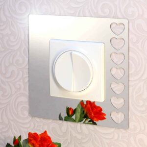 Дзеркальний декор рамка під вимикач №9