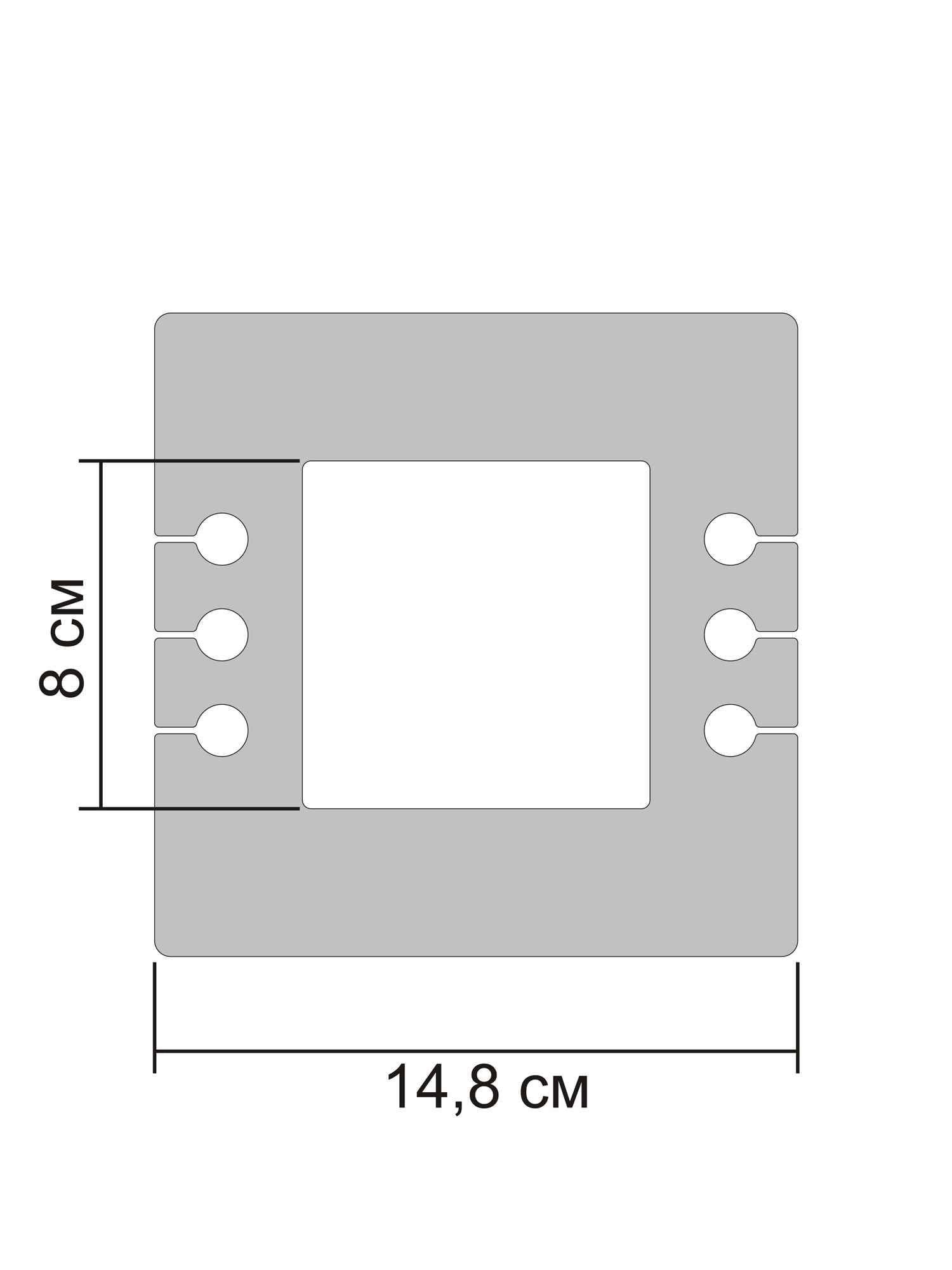 Дзеркальний декор рамка під вимикач №8 Дзеркальний декор рамка під вимикач №8