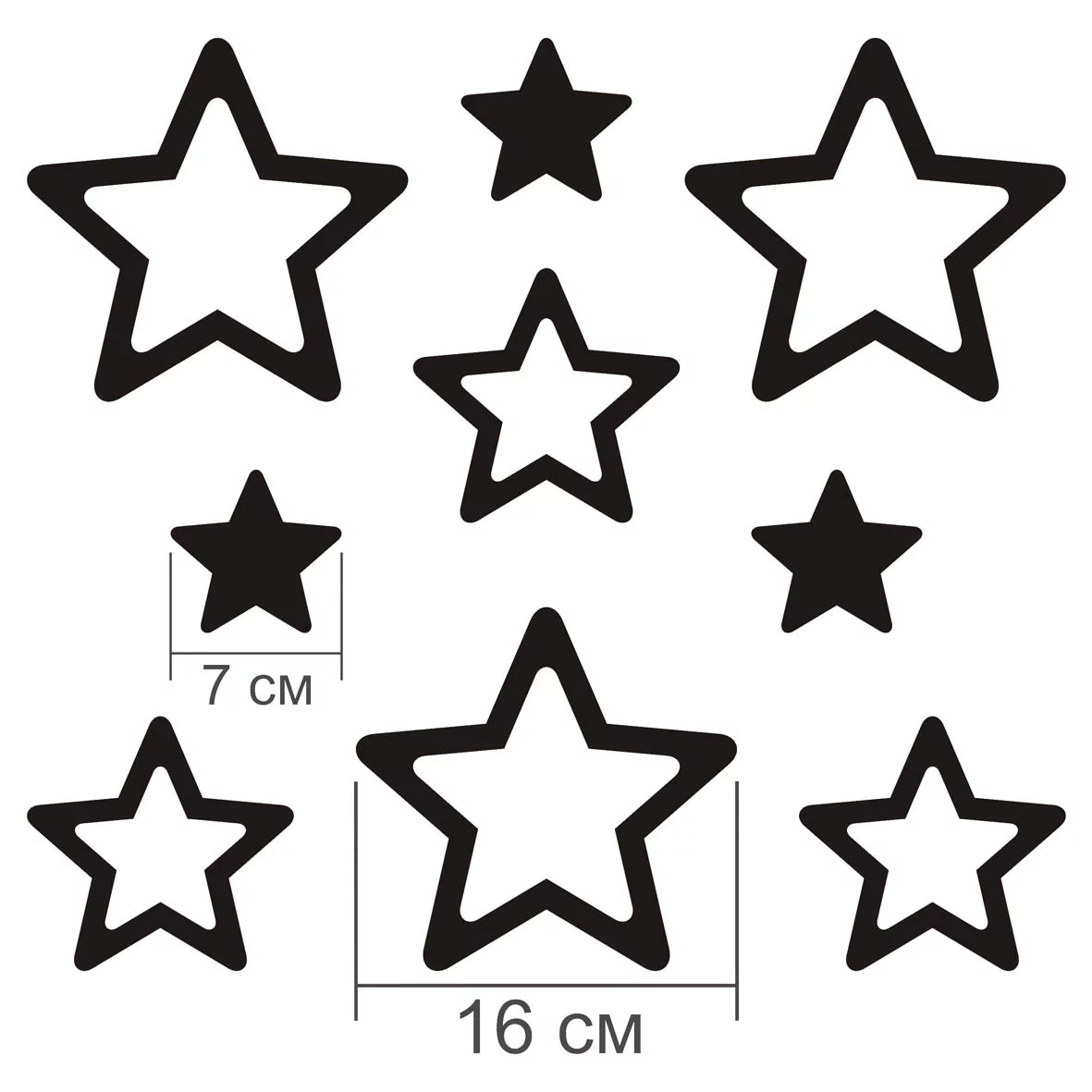 zirky_2 Дзеркальний настінний декор "Зірки"